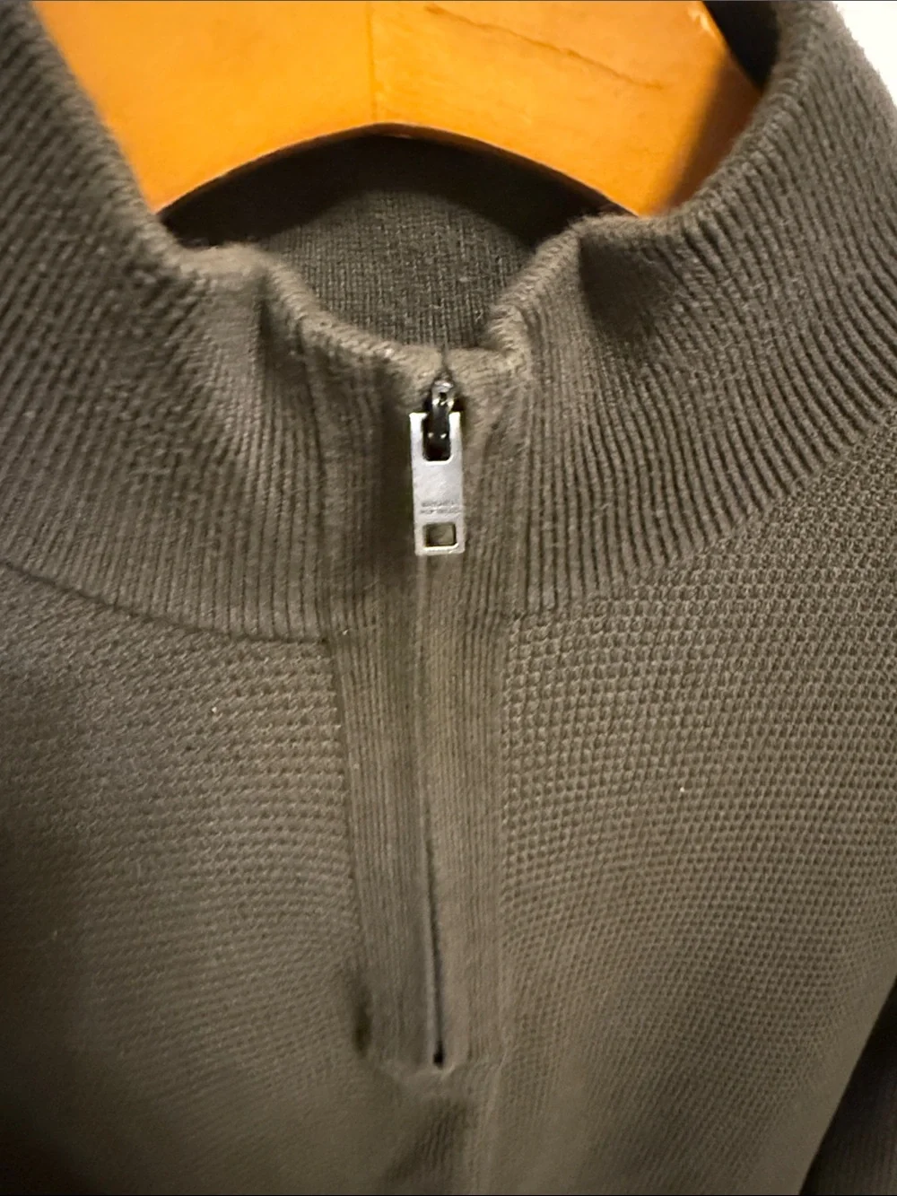 Banana Republic Men's Zip-Neck Sweater in Olive
